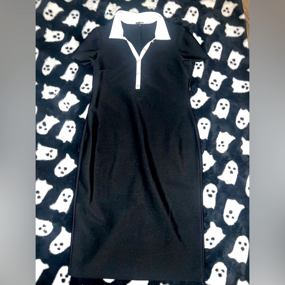 Fashion Nova Black and White Maxi Dress